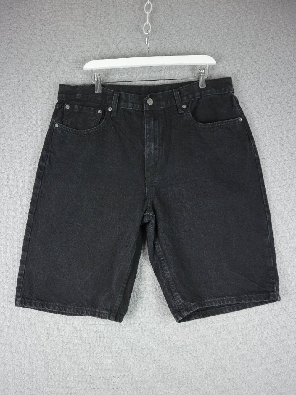 Levi's Faded Washed Black Denim Jean Shorts Jorts 36W